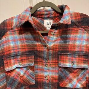 BDG Red and Blue Plaid Shirt